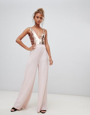 sequin jumpsuit new look