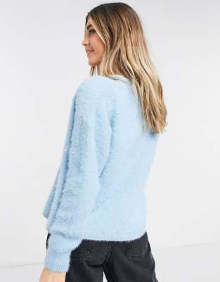 new look blue cardigan