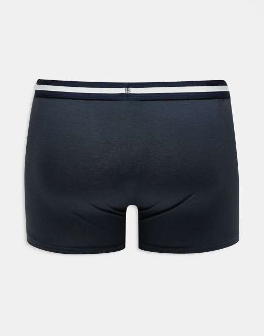 New Look - Set van 3 boxershorts met gestreepte tailleband in marineblauw, 2 van 3