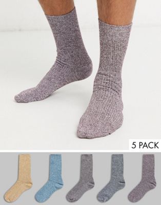 New Look - Set van 5 paar gemêleerde sokken in multi