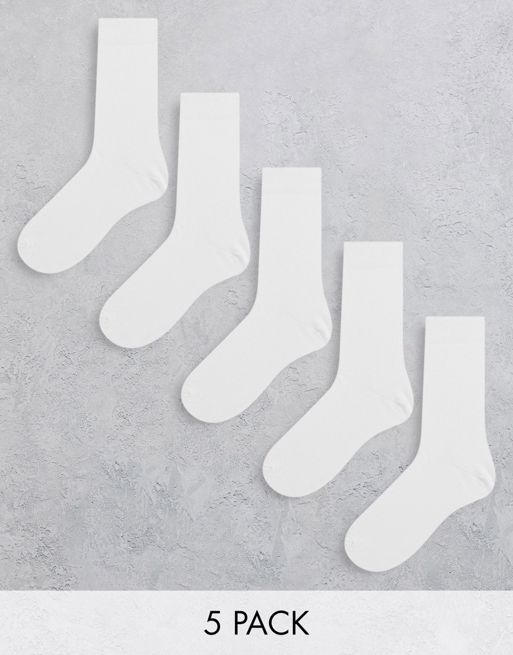 New Look - Set van 5 paar sokken in wit