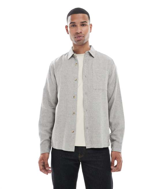 New Look shacket in grey marl