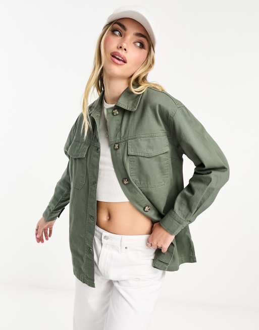 Womens sale khaki shacket