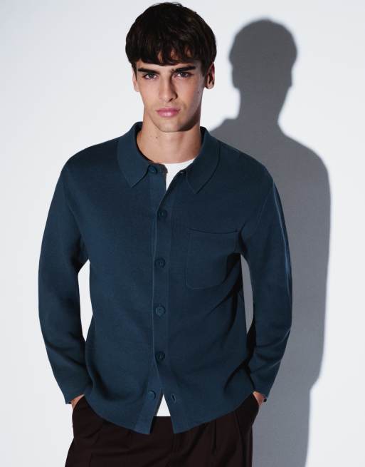 New Look shacket med knapper hele vejen ned i navy, 5 af 5