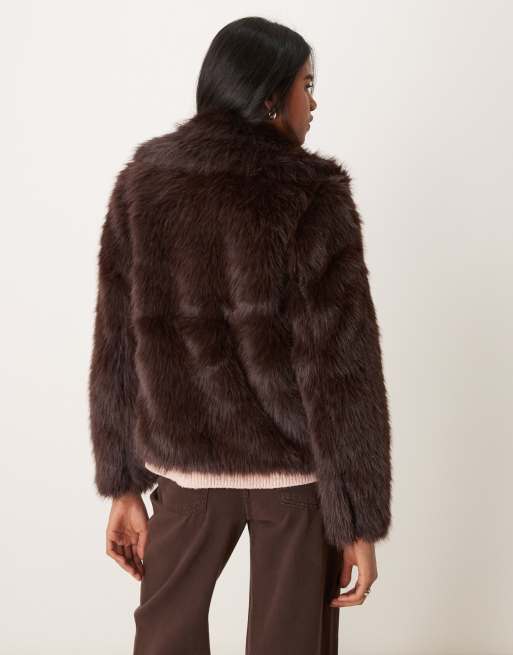 Asos new look fur coat deals