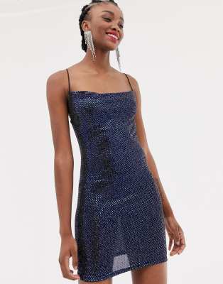 shimmer slip dress