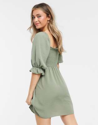 khaki casual dress