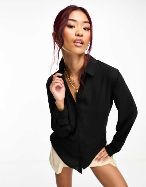 asos black shirt womens