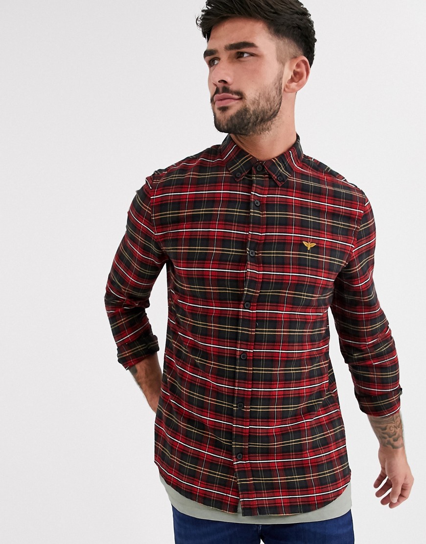 New Look shirt in red tartan check