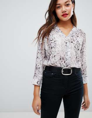 asos snake print top