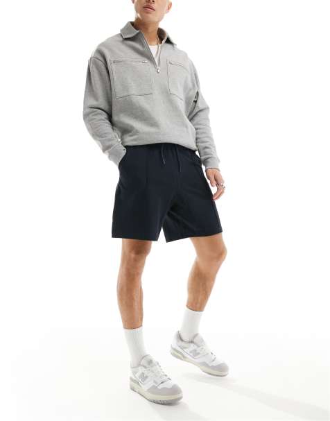 New Look - Short à plis nervurés - Bleu marine - view 1