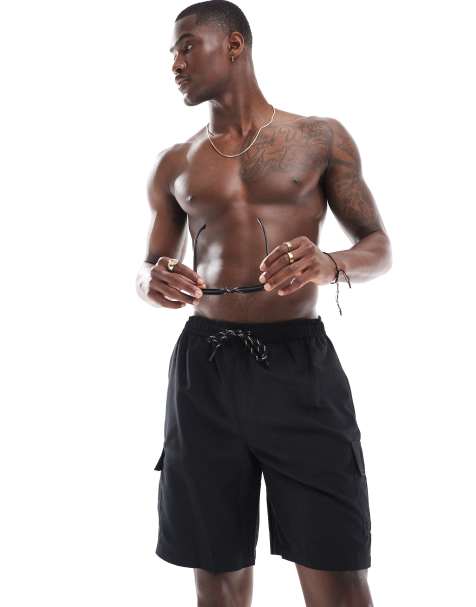 New Look - Short de bain cargo - Noir - view 1