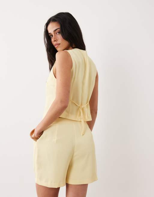 New Look - Short d'ensemble ajusté - Jaune, 5 de 5