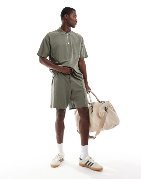 New Look - Short d'ensemble en piqué - Kaki - view 1