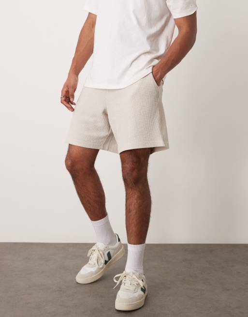 New Look - Short met wafeltextuur in stone