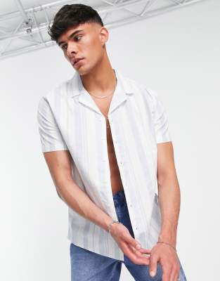 mens short sleeve shirt with vest