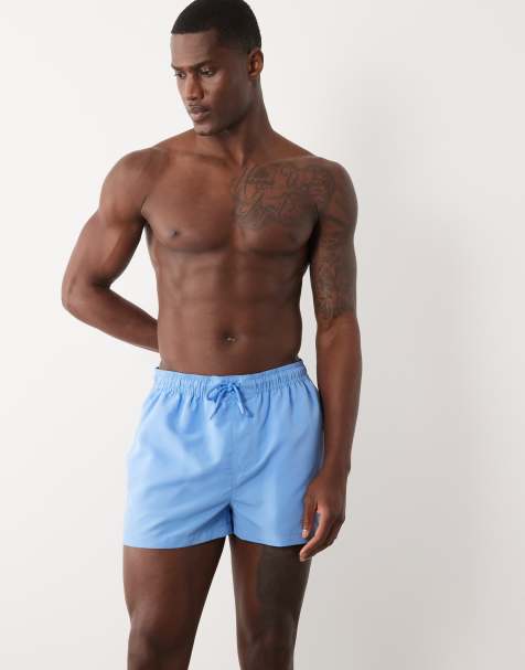 New Look short swim shorts in light blue - view 1