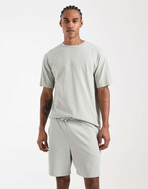 New Look - Short van wafelstof in mintgroen, deel van co-ord set - view 1