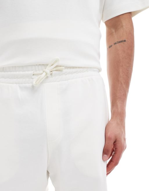 New Look – Shorts aus schwerem Jersey in Wollweiß, Kombiteil, 2 von 5