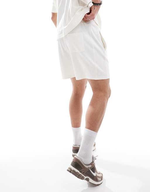 New Look – Shorts aus schwerem Jersey in Wollweiß, Kombiteil, 3 von 5