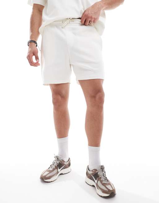 New Look – Shorts aus schwerem Jersey in Wollweiß, Kombiteil, 5 von 5