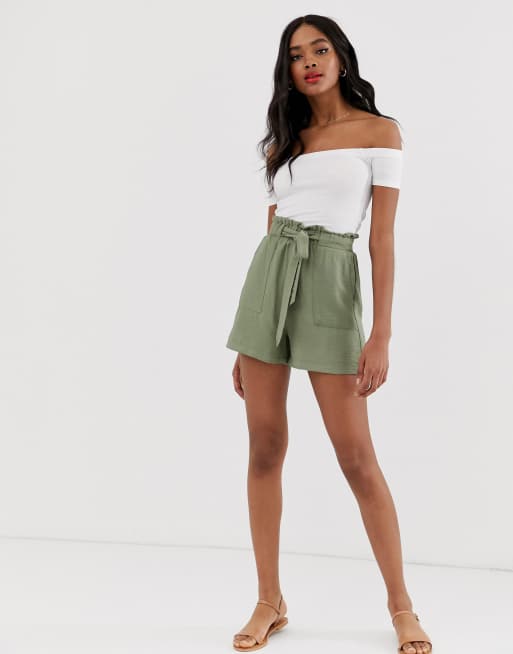 Khaki hotsell paperbag skirt