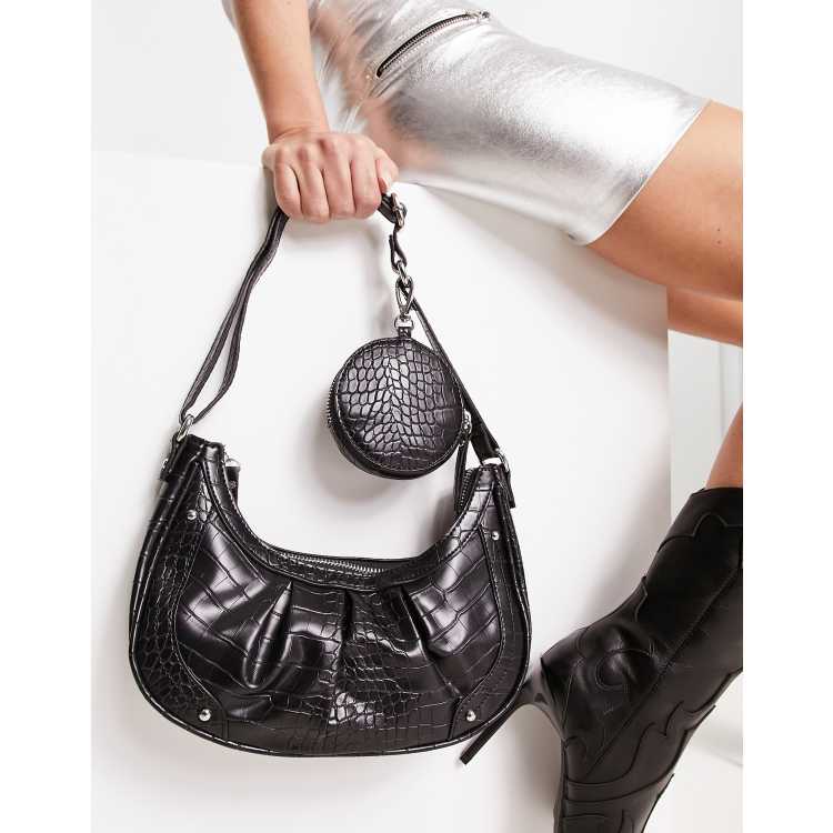 Black shoulder bag new look hot sale