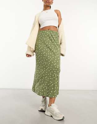 Pale Green Polka Dot Women's Skirt