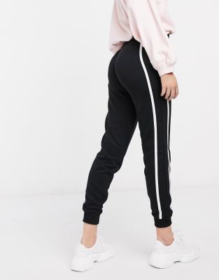 black side stripe joggers