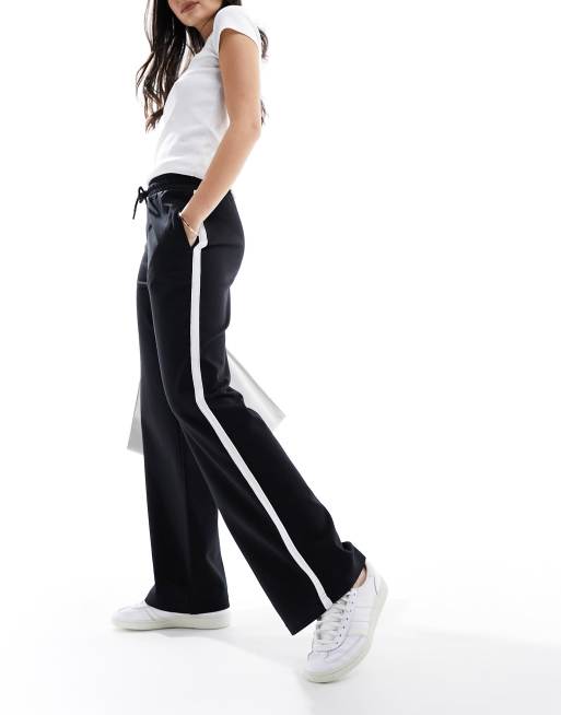 New look store side stripe trousers