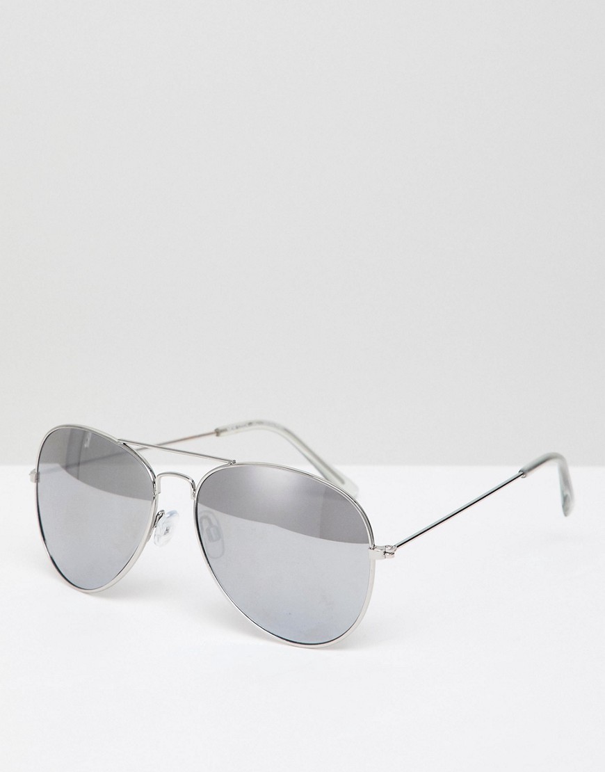 New Look – Silverfärgade pilotglasögon