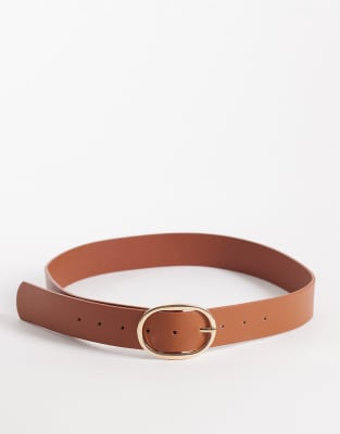 New Look Simple Buckle Belt In Brown