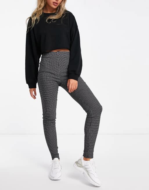 New Look - Skinny-bukser i bengaline med sorte tern