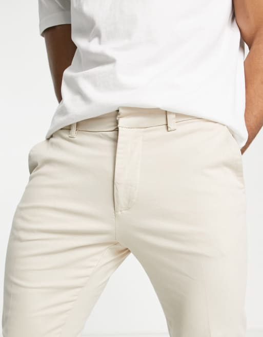 New Look skinny chino in stone, 3 of 4