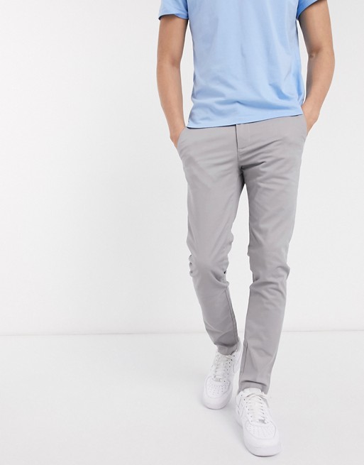 New Look skinny chino trousers in grey