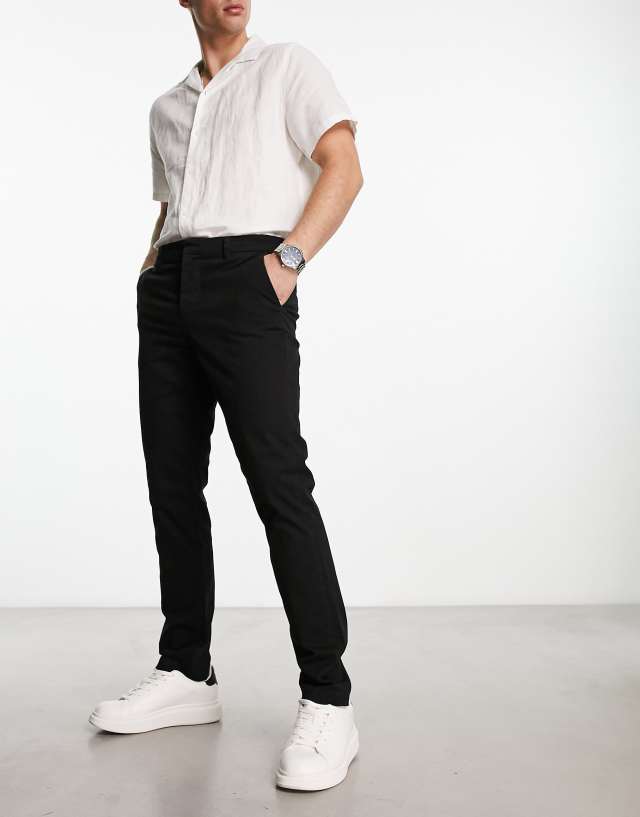 New Look skinny chinos in black