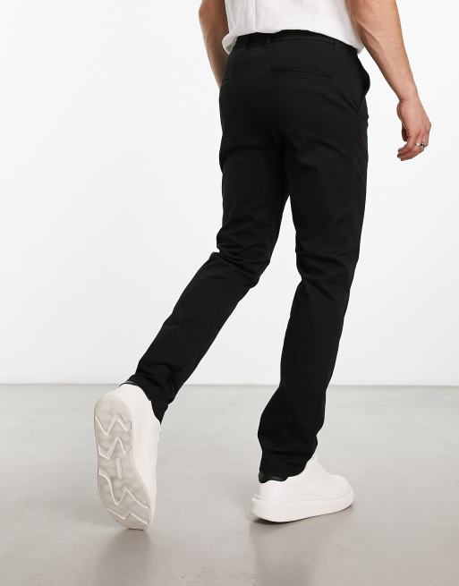 New Look skinny chinos in black