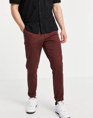 burgundy skinny chinos