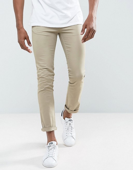 New Look Skinny Chinos In Stone | ASOS