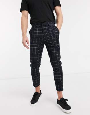 mens skinny cropped joggers