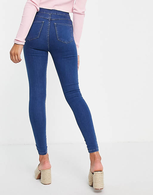 Jeans New Look skinny disco jean in mid blue 