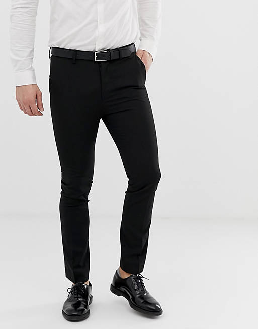 New Look skinny fit suit pants in black | ASOS