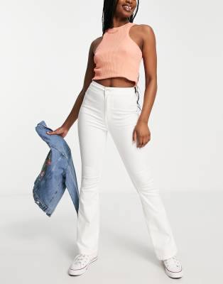 New Look wide leg jean in white