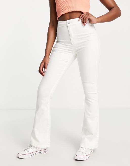 New Look skinny flare jean in white | ASOS