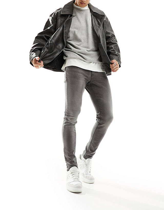 New Look - skinny jean in dark grey wash