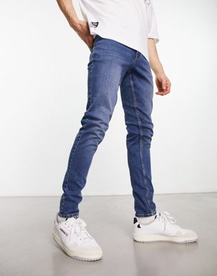 New Look skinny jean in midwash blue