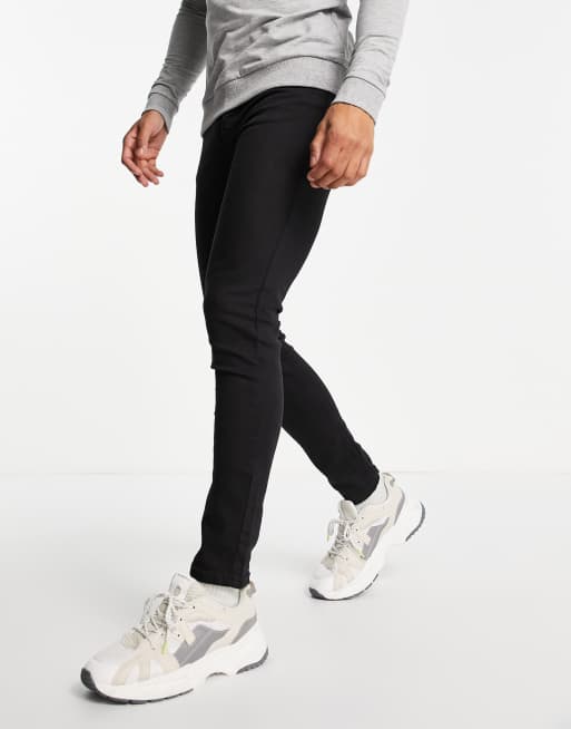 Hollister Destroy Super Skinny Jeans in Black for Men