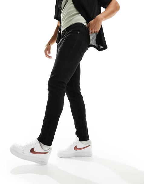 Light wash black jeans hot sale mens