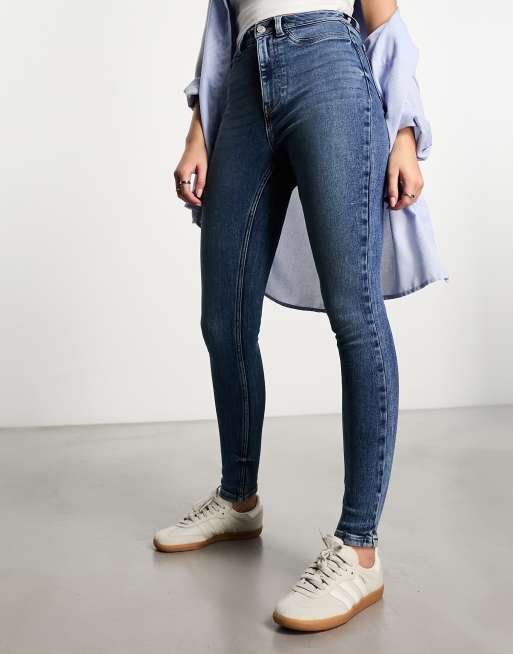 New Look skinny jeans in dark wash blue, 4 of 5