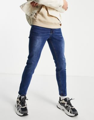 mid blue skinny jeans mens